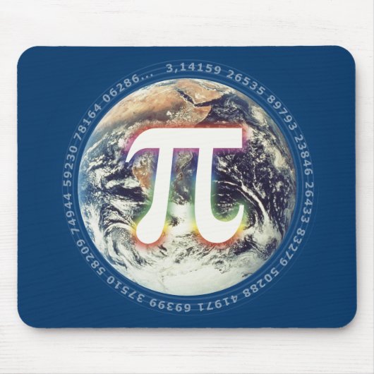 地球|のPi日は数学を祝います マウスパッド (正面)