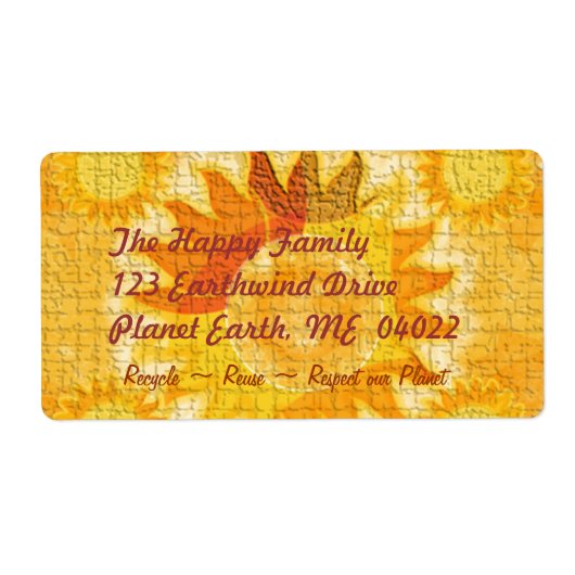 地球（オレンジ） ラベル (正面)