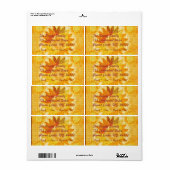 地球（オレンジ） ラベル (フルシート)