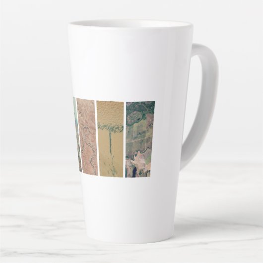 地球 カフェラテマグ (右アングル)