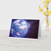 地球 カード (黄色い花)