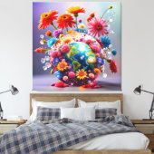 地球 キャンバスプリント (インサイチュ (寝室))