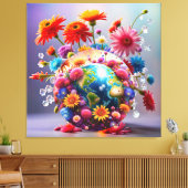 地球 キャンバスプリント (インサイチュ (リビング))