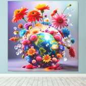 地球 キャンバスプリント (インサイチュ (ウッドフロア))