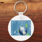 地球~クリーインディアン諺 キーホルダー (正面)