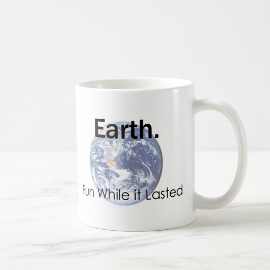 地球: コーヒー・マグを持続させる間、おもしろい コーヒーマグカップ (右)