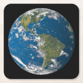 地球 スクエアペーパーコースター (正面)