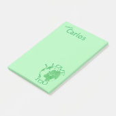 地球、スケッチ、緑が大好きパーソナライズされた ポストイット (アングル)