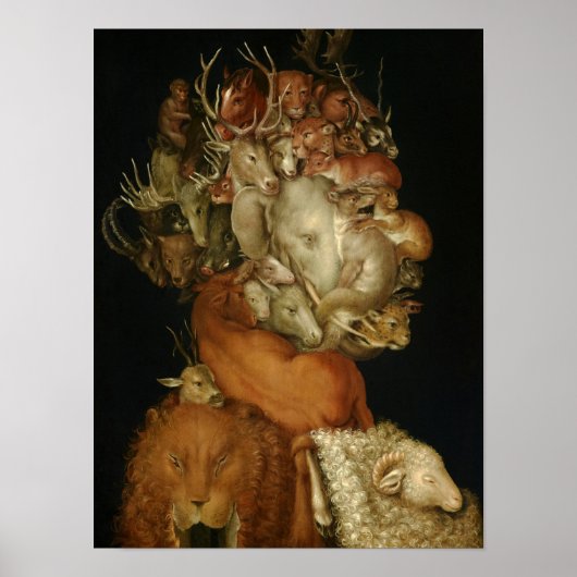 地球、テラ、1570年ジュゼッペ・アルカンボルド ポスター (正面)