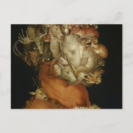 地球、テラ、1570年ジュゼッペ・アルカンボルド ポストカード (正面)