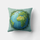 地球 – デザインクッション – 心地よい クッション (裏面)