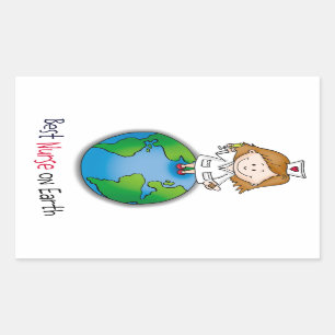 地球-ナース日-の最も最高のなナースナース週 長方形シール