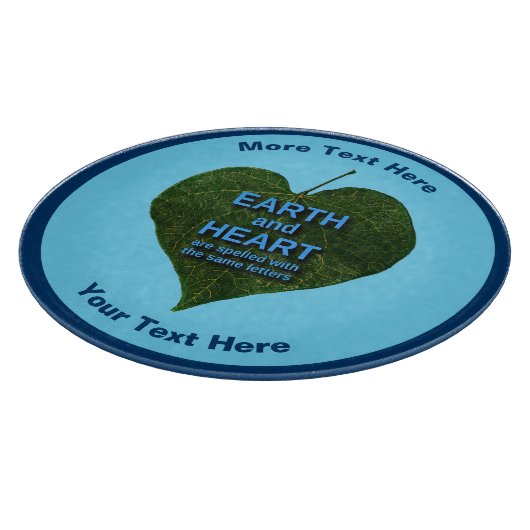 地球 – ハートアナグラム カッティングボード (角)