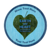 地球 – ハートアナグラム カッティングボード (正面)