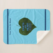 地球 – ハートアナグラム シェルパブランケット (正面(横))