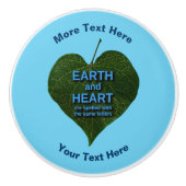 地球 – ハートアナグラム セラミックノブ (正面)