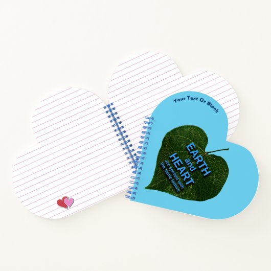 地球 – ハートアナグラム ノートブック (内部)
