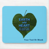 地球 – ハートアナグラム マウスパッド (正面)