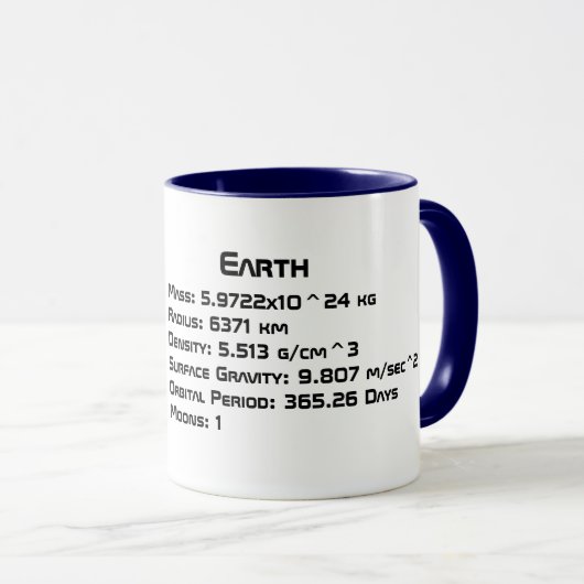 地球 マグカップ (正面右)