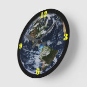 地球 ラウンド壁時計 (傾斜)