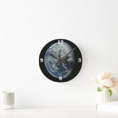 地球 ラウンド壁時計 (ホーム)