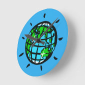 地球 –  ラウンド壁時計 (傾斜)