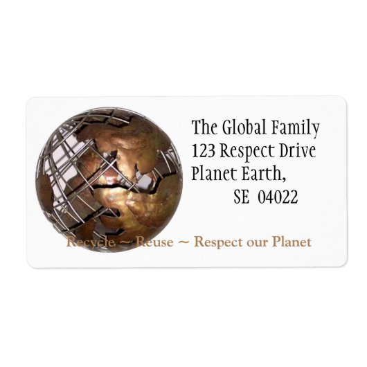 地球 ラベル (正面)