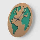 地球  ラージ壁時計 (傾斜)
