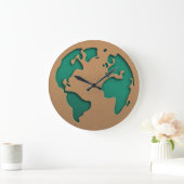 地球  ラージ壁時計 (ホーム)