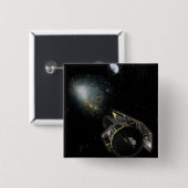 地球、天の川の天体 缶バッジ (正面&裏面)