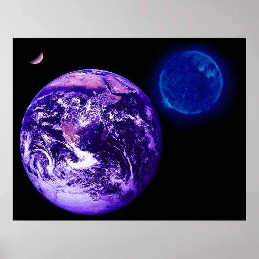 地球、太陽、金星 ポスター (正面)