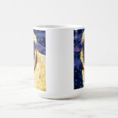 地球-星明かりの夜ヒツジのコーヒー・マグのフリース コーヒーマグカップ (中央)