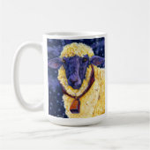 地球-星明かりの夜ヒツジのコーヒー・マグのフリース コーヒーマグカップ (左)