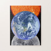 地球、月、及び日曜日 ジグソーパズル (縦)