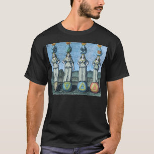 地球、水、空気、火- Alchemical要素 Tシャツ