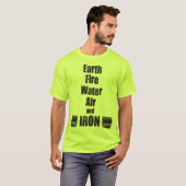 地球、火、水、空気、鉄 Tシャツ (正面フル)