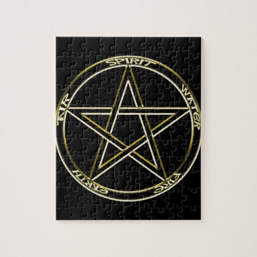 地球、空気および火の五芒星 ジグソーパズル (縦)