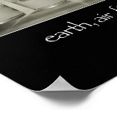 地球，空気，火，水ポスター ポスター (角)