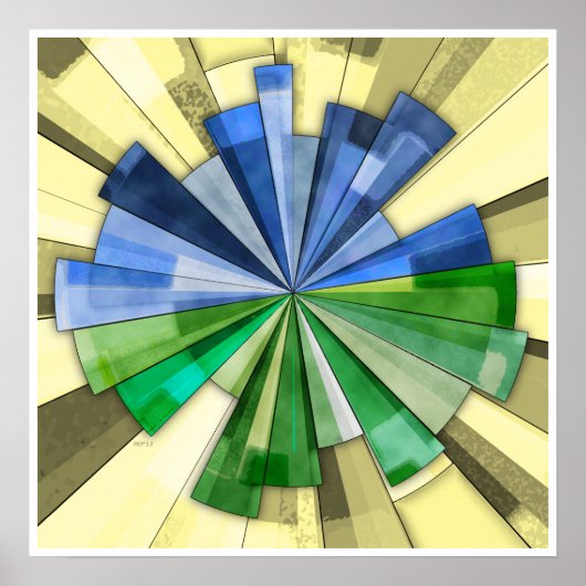 地球、空、太陽 ポスター (正面)