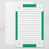 地球（緑） 便箋 (正面/裏面)