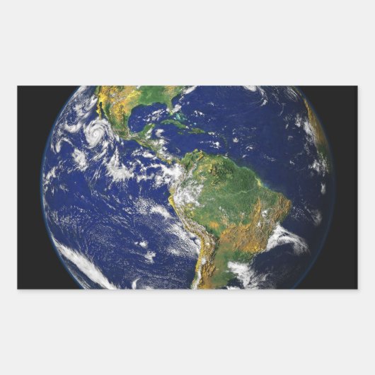 地球 長方形シール (正面)