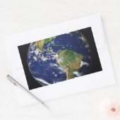 地球 長方形シール (封筒)
