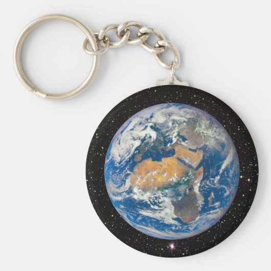 地球 – 青い大理石（ヨーロッパとアフリカ） キーホルダー (正面)