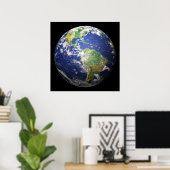 地球 – 3D効果 ポスター (ホームオフィス)