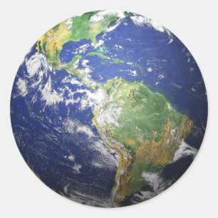 地球 – 3D効果 ラウンドシール