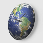 地球- 3D効果 ラージ壁時計 (傾斜)