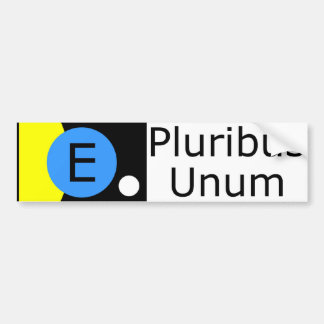 地球- E Pluribus Unumの旗 バンパーステッカー
