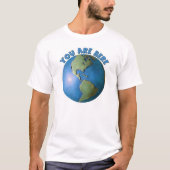 地球。 Tシャツここにいます Tシャツ (正面)