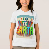 「地球Tシャツにウェルカム – あなたのプラネタールを受け入れる トライブレンドＴシャツ (正面)