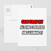 地理おもしろい教師のシャツとギフト ポストカード (正面/裏面)